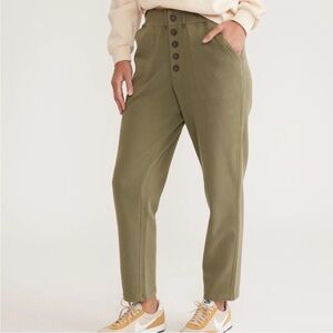 Marine Layer Annie Tailored Sweatpants Dusty Olive Medium